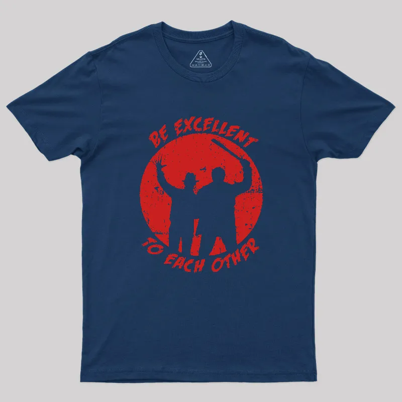 Alternative view of Be Excellent to each other Horror Edition Geek T-Shirt