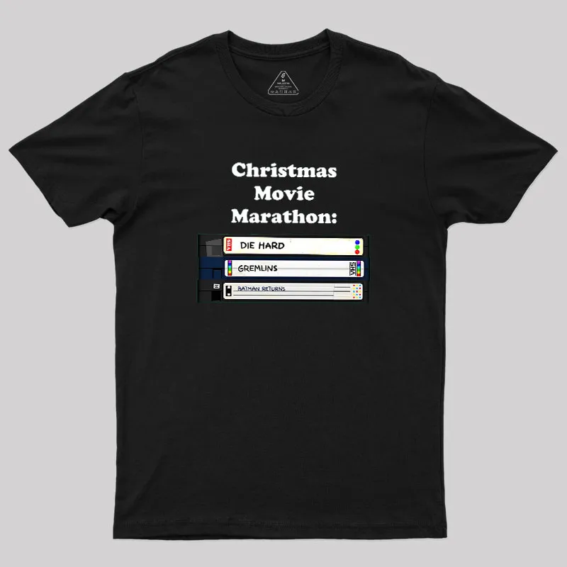 Christmas Movie Marathon Geek T-Shirt - Image 2