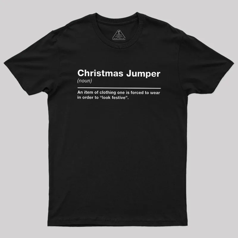 Alternative view of Christmas Jumper Sarcastic Definition Geek T-Shirt