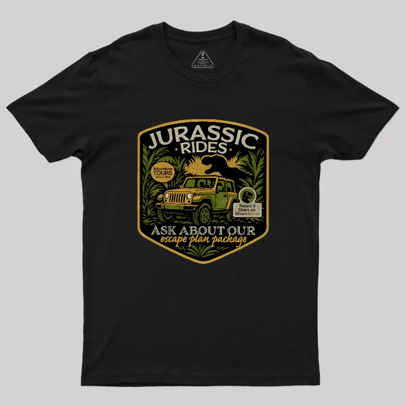 Alternative view of Jurassic Rides Geek T-Shirt