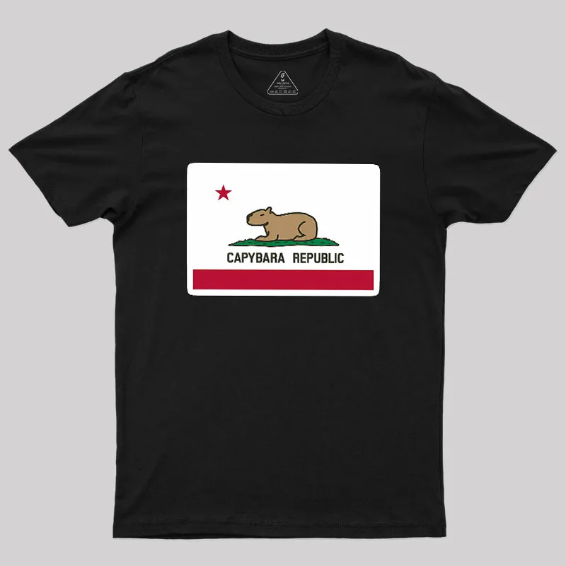 Capybara Flag Geek T-Shirt - Image 2