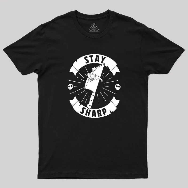 Stay Sharp Knife Geek T-Shirt - Image 2