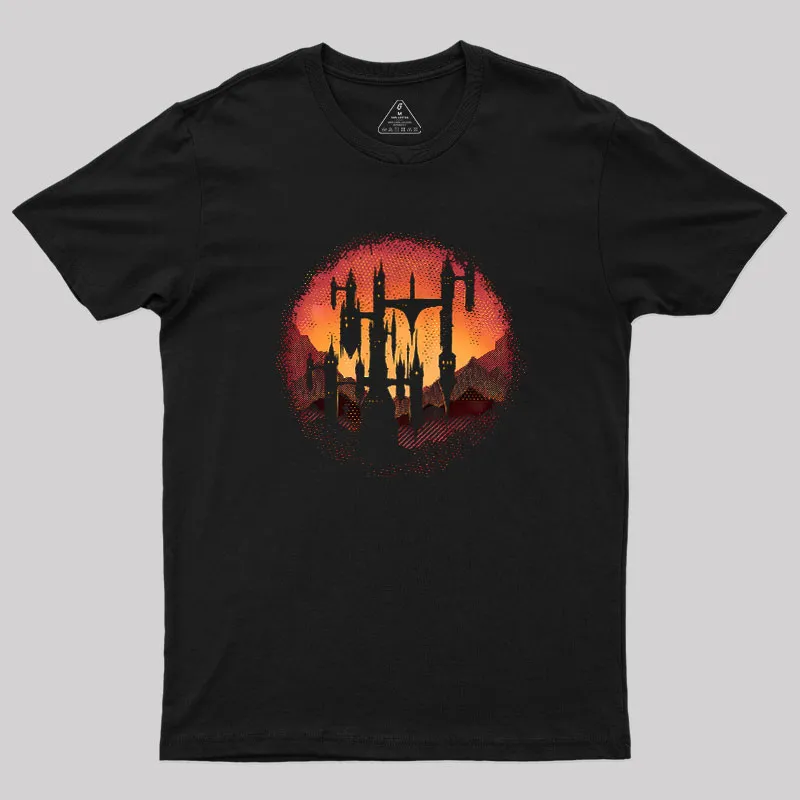 Castle Sunset Geek T-Shirt