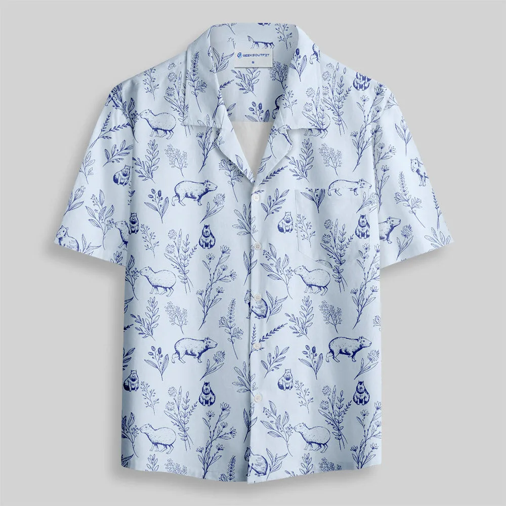 Capybara Button Up Pocket Shirt - Image 3