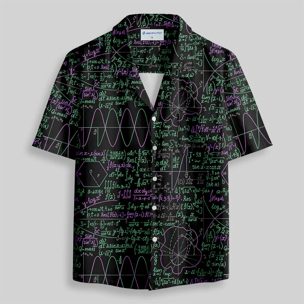 Math Function Curve Button Up Pocket Shirt - Image 5