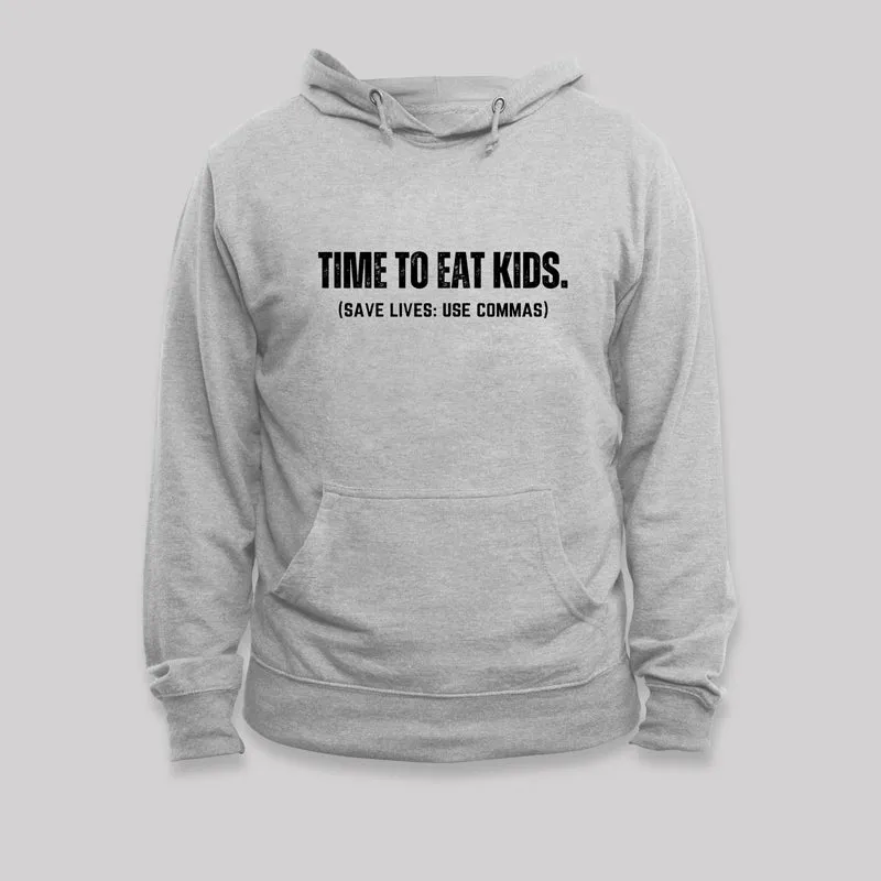 Alternative view of Save Lives Use Commas Punctuation Geek Hoodie