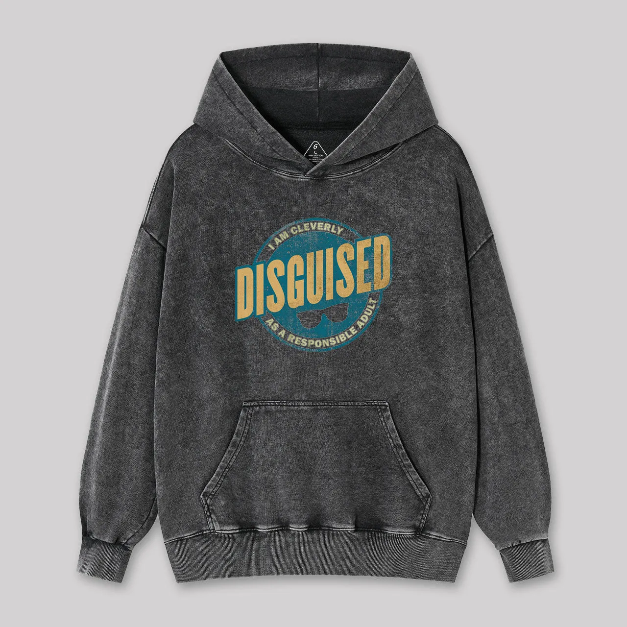 Cleverly Disguised As A Responsible Adult Washed Hoodie