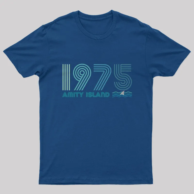 Amity Island 1975 Geek T-Shirt - Image 2