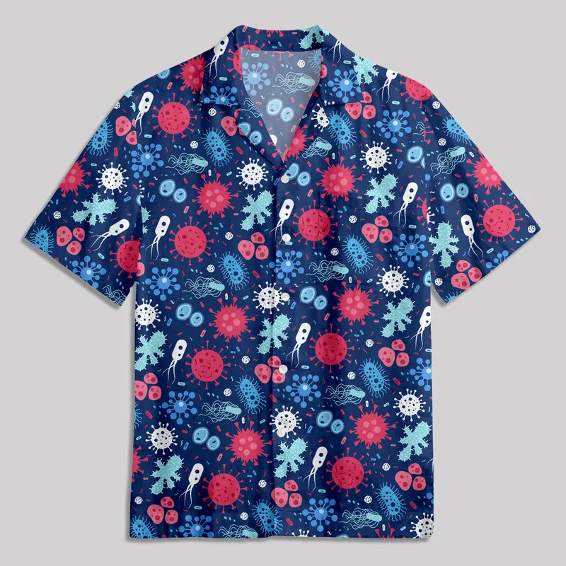 Bacteria Viruses Biology Button Up Pocket Shirt - Image 2