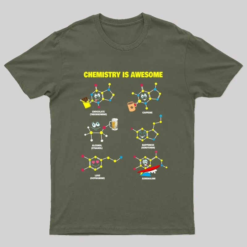 Chemistry is Awesome Geek T-Shirt - Image 3