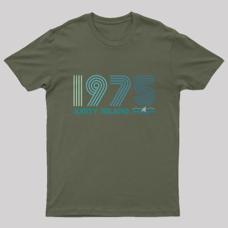 Amity Island 1975 Geek T-Shirt - Image 3