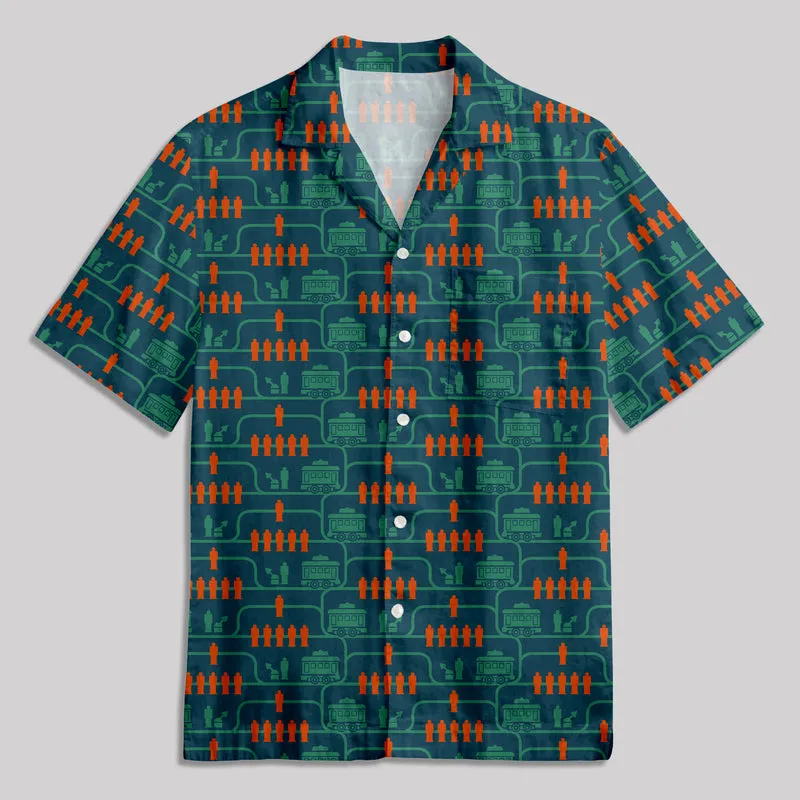Trolley Problem Button Up Pocket Shirt - Image 2