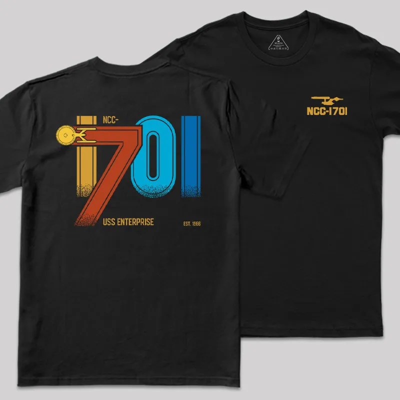 Scifi Spacecraft Front and Back Printed Geek T-Shirt