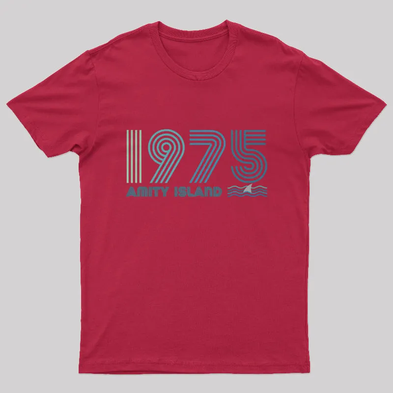 Amity Island 1975 Geek T-Shirt - Image 4