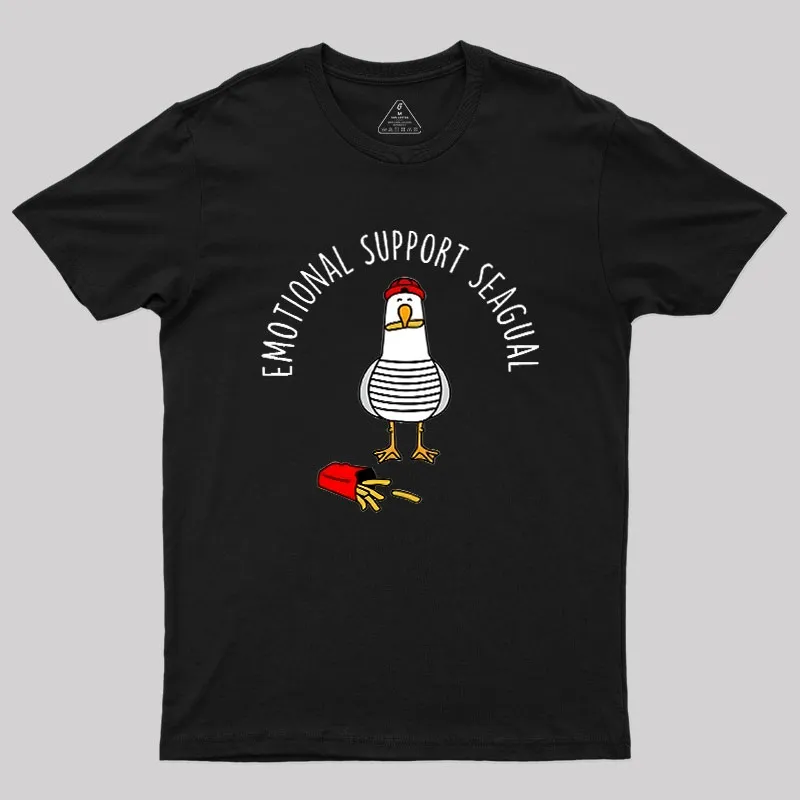 EMOTIONAL SUPPORT SEAGULL Geek T-Shirt