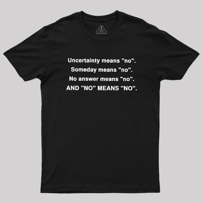 No Means No Geek T-Shirt