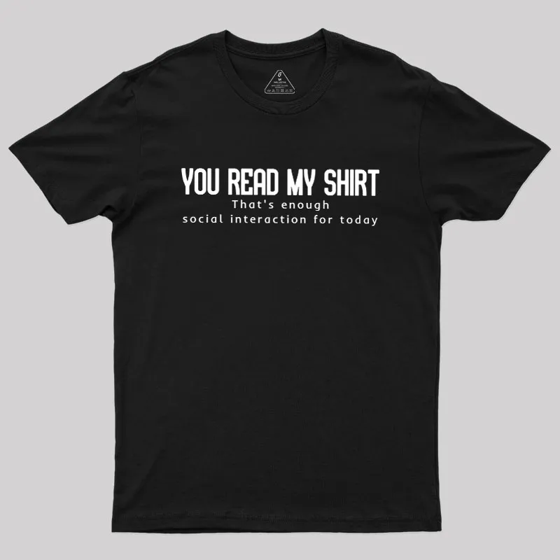 Social Interaction Geek T-Shirt