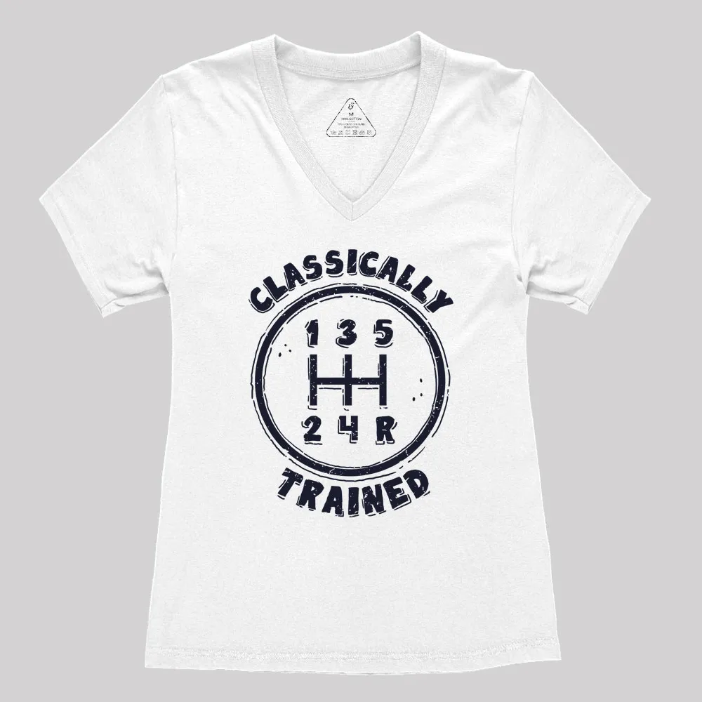 Classically Trained Geek Women's V-Neck T-shirt - Image 4