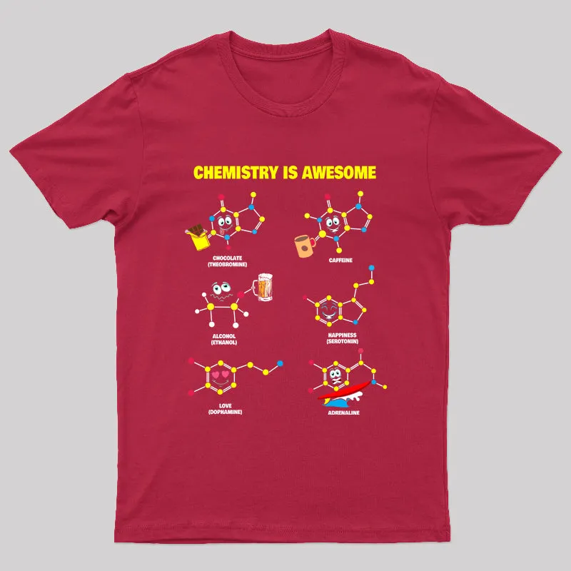 Chemistry is Awesome Geek T-Shirt - Image 4