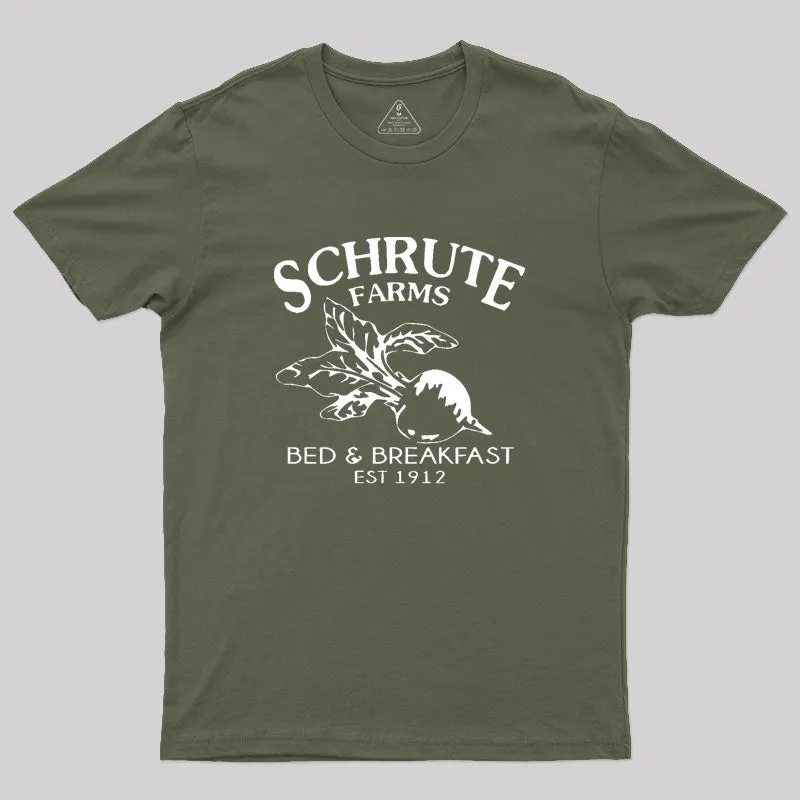 Schrute Farms Bed and Breakfast Geek T-Shirt - Image 3