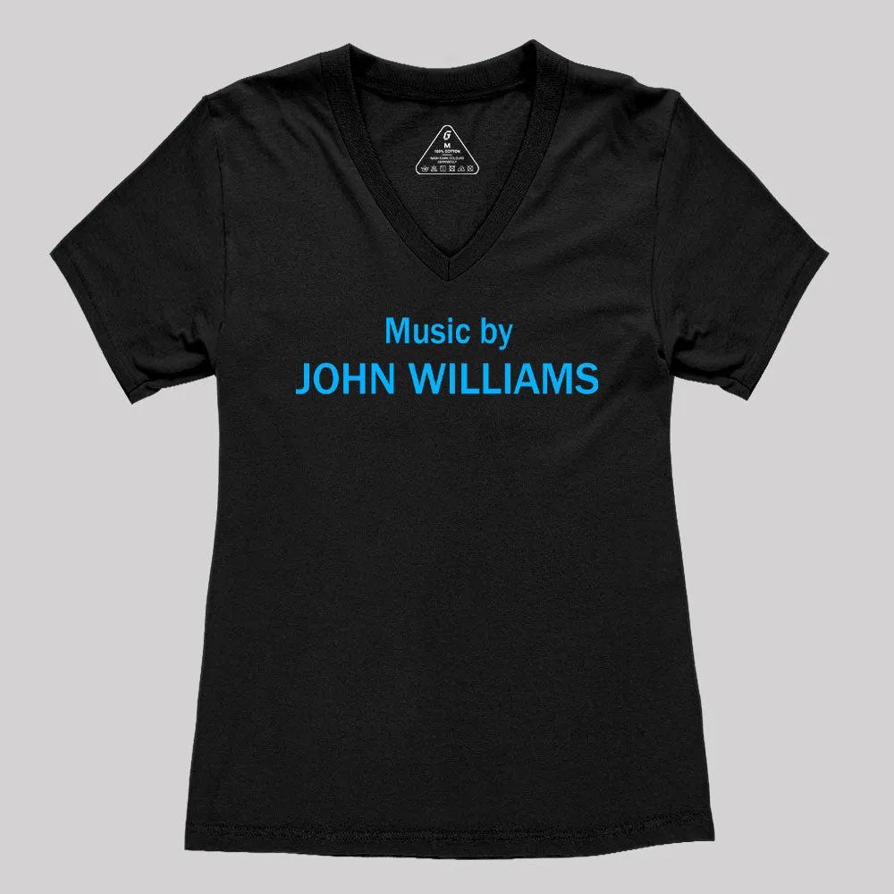 Music by John Williams Women's V-Neck T-shirt
