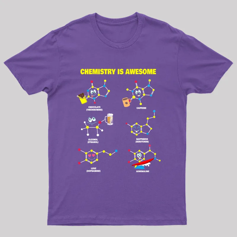 Chemistry is Awesome Geek T-Shirt - Image 5