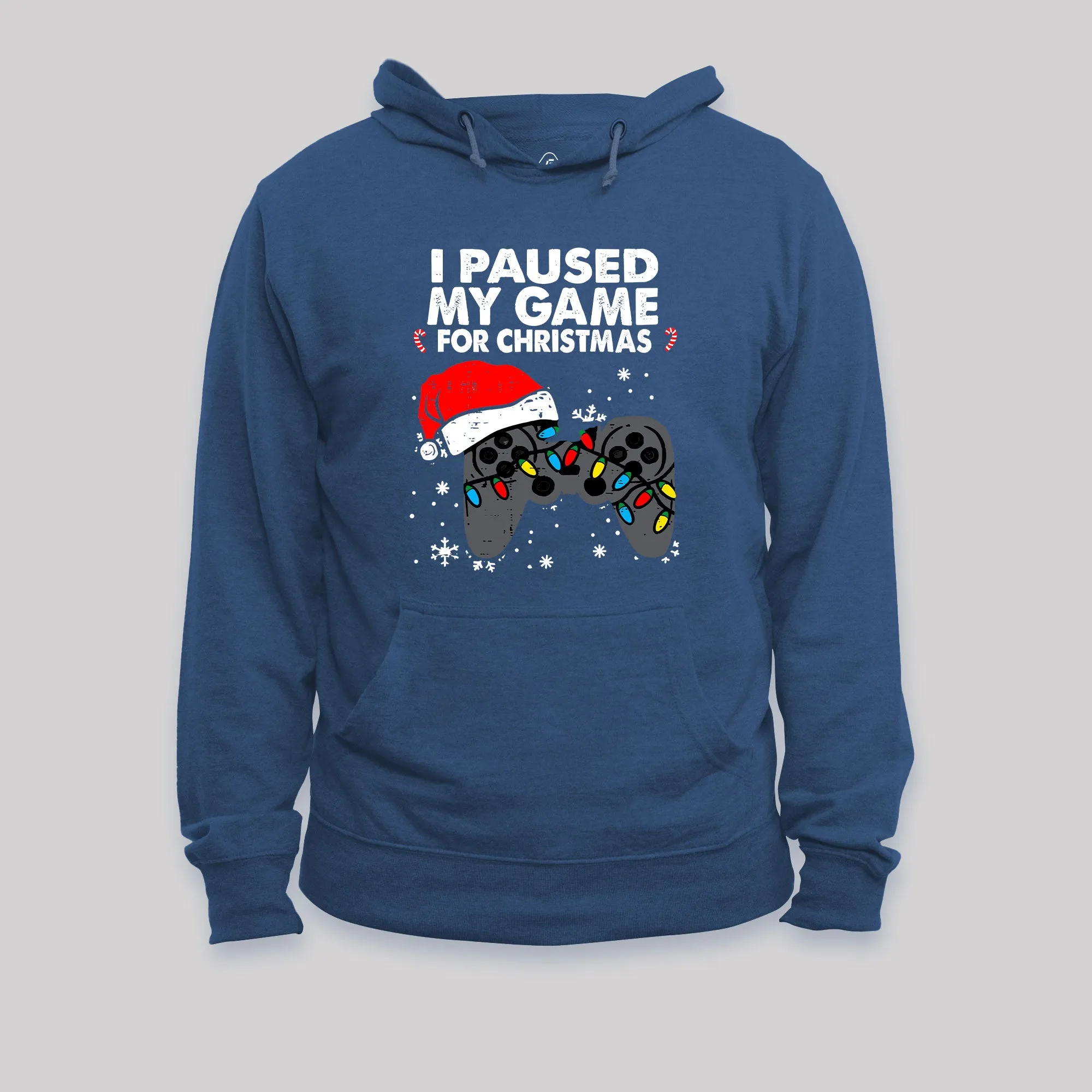 Paused My Game Christmas Gamer Hoodi