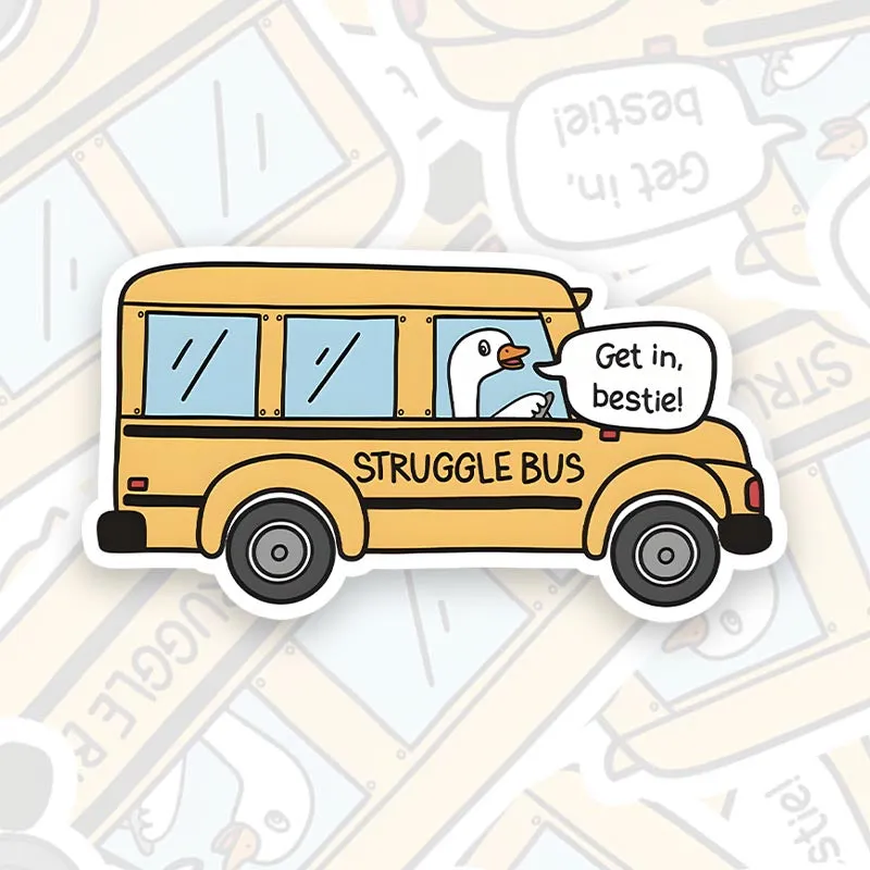 Struggle Bus Geek Sticker