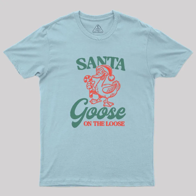 Santa Goose On The Loose Geek T-Shirt - Image 8