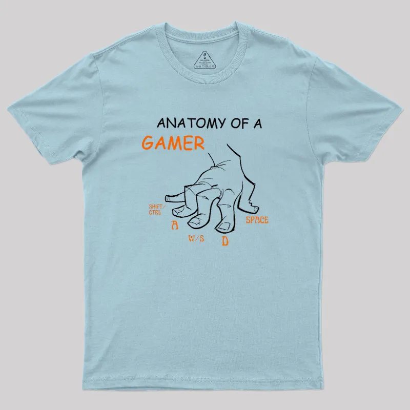 Anatomy Of A Gamer Geek T-Shirt - Image 10