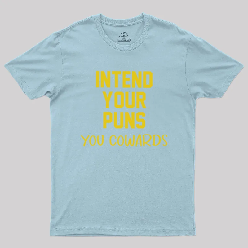 Intend your puns yellow Geek T-Shirt - Image 9