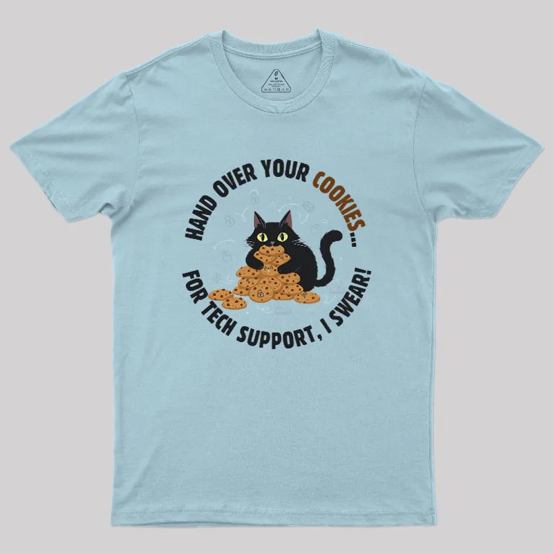 Cookie Negotiator Tech Support Geek T-Shirt - Image 5