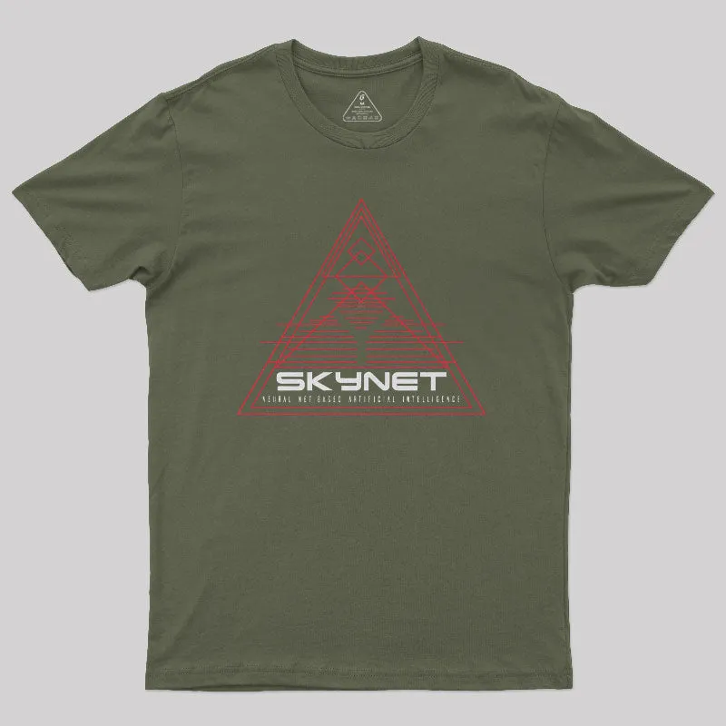 Skynet Red Line Geek T-Shirt - Image 3