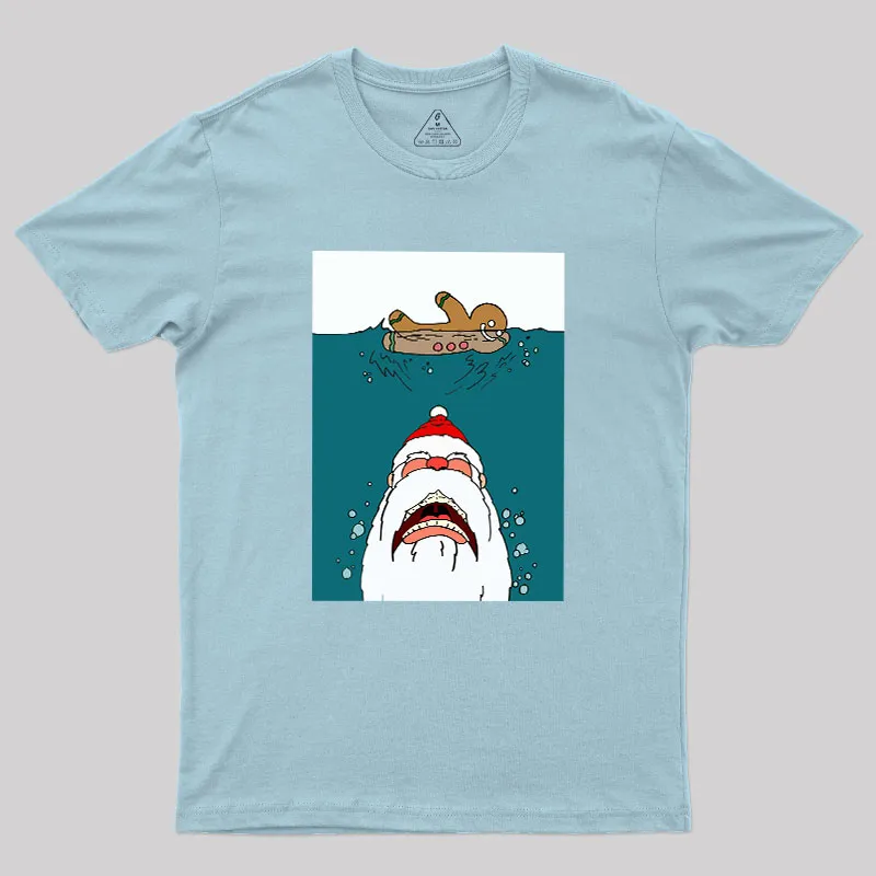 Santa Shark Geek T-Shirt - Image 9