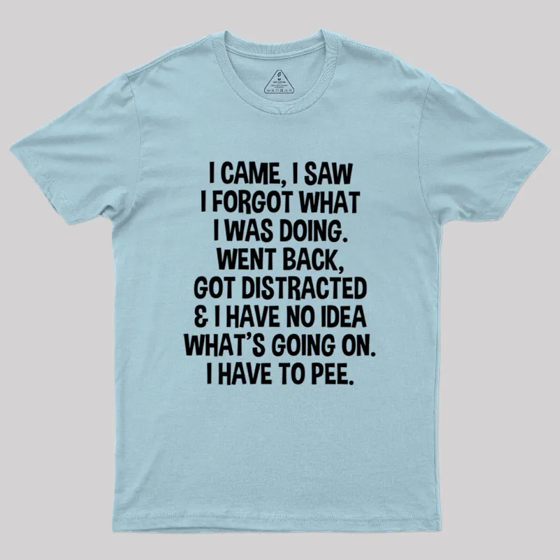 I Came I Saw I Forgot What I Was Doing Geek T-Shirt - Image 9