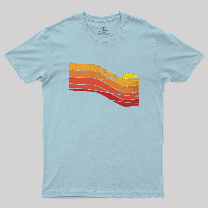 70s Retro Sunset Geek T-Shirt - Image 7