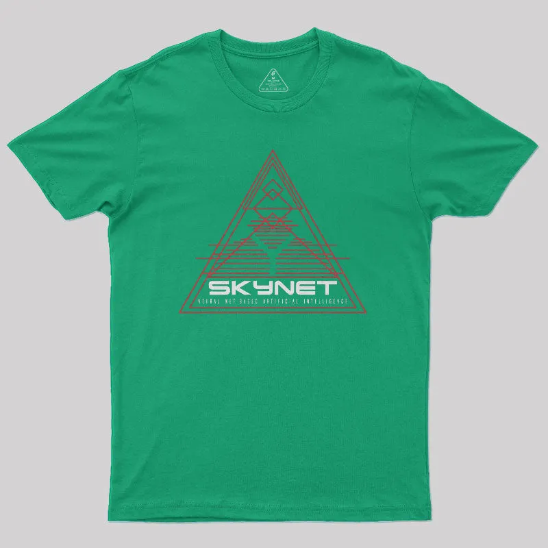 Skynet Red Line Geek T-Shirt - Image 4