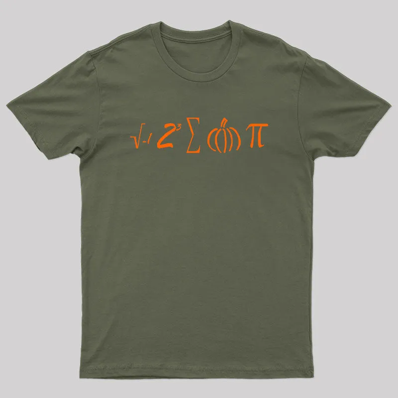 Math Pumpkin Pi Symbol T-Shirt - Image 3