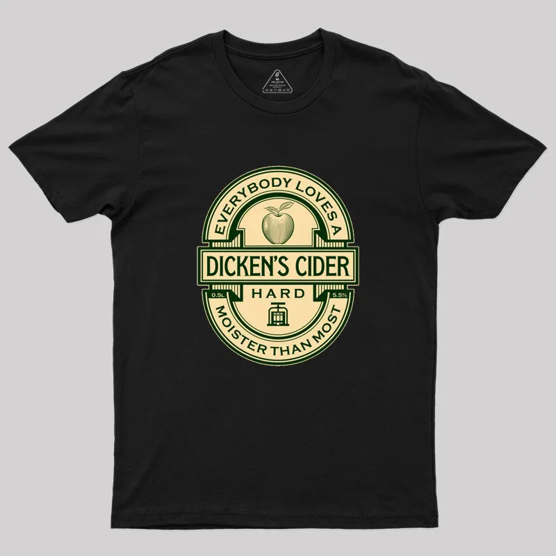 Alternative view of Dicken's Cider Label Geek T-Shirt