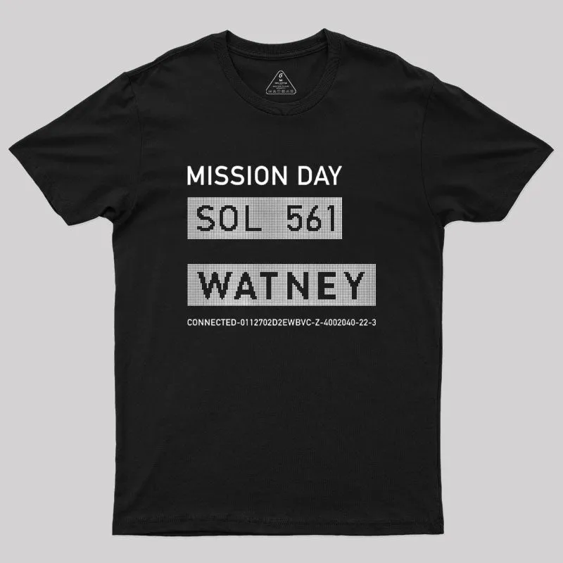 The Martian Watney Emblem Geek T-Shirt - Image 2