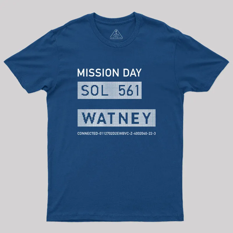 The Martian Watney Emblem Geek T-Shirt - Image 3