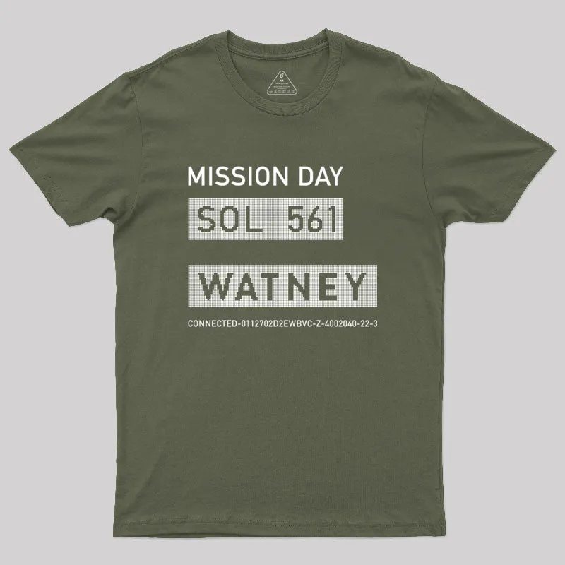 The Martian Watney Emblem Geek T-Shirt - Image 4