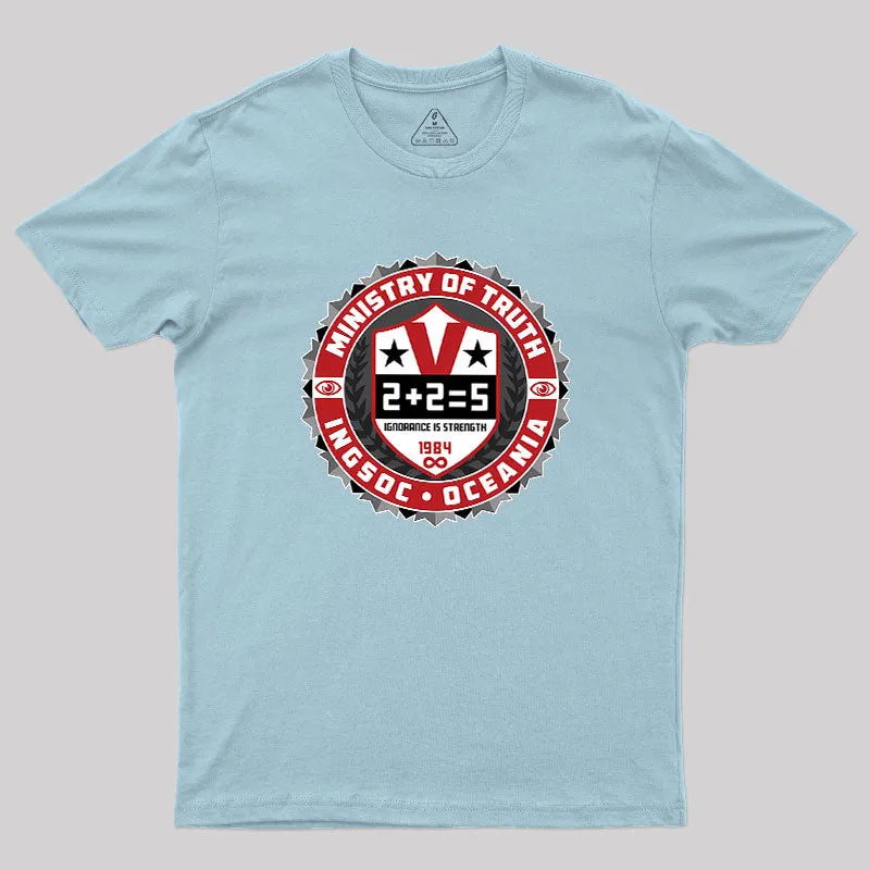 George Orwell 1984 Dystopia Ministry Of Truth Geek T-Shirt - Image 10