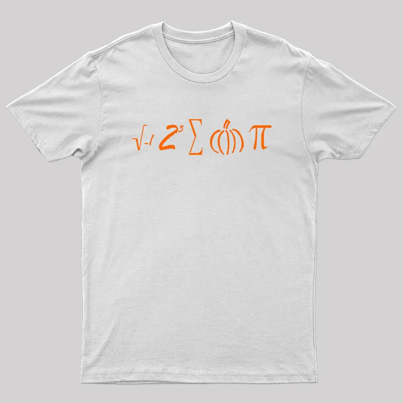 Math Pumpkin Pi Symbol T-Shirt - Image 7