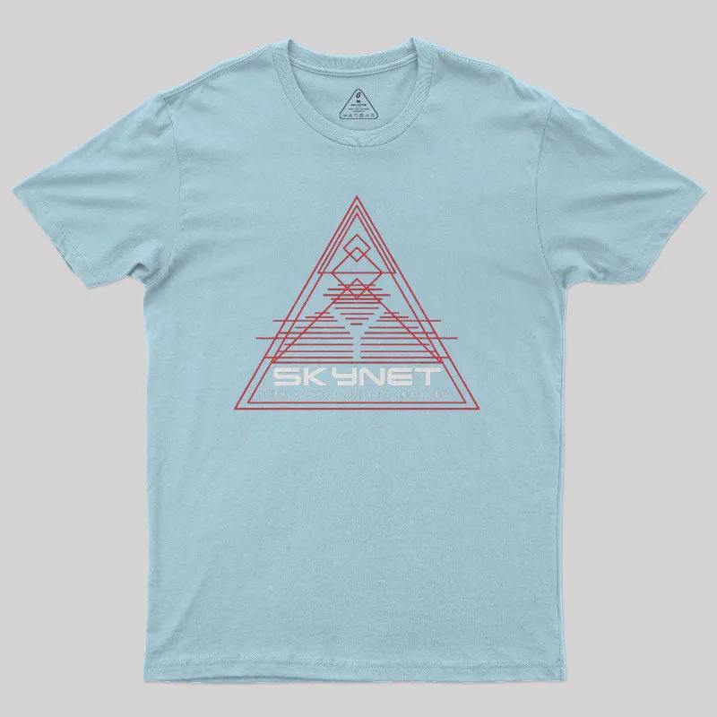 Skynet Red Line Geek T-Shirt - Image 8