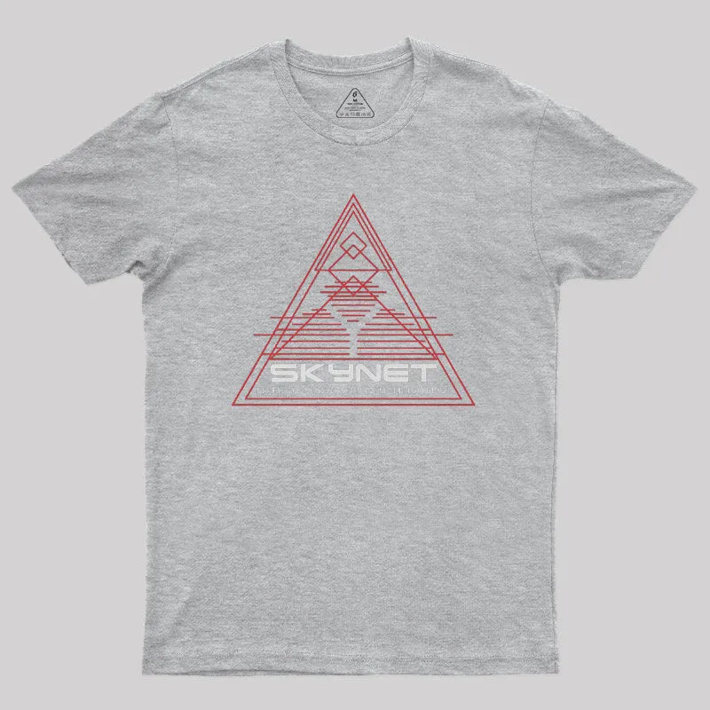 Skynet Red Line Geek T-Shirt - Image 9