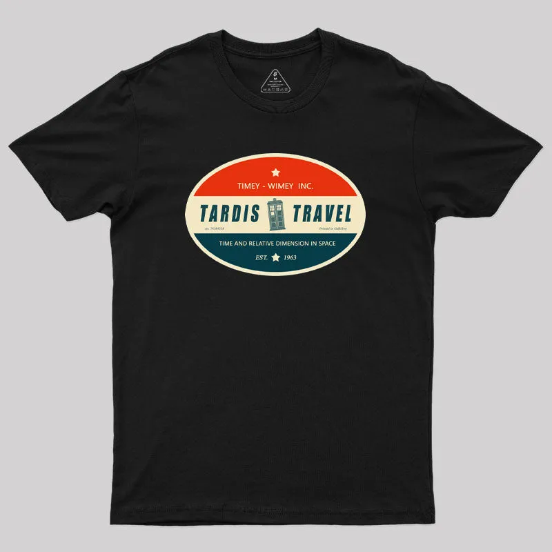 Alternative view of Tardis Travel Geek T-Shirt