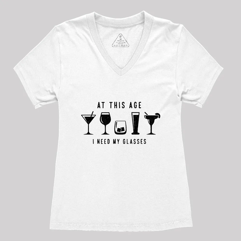 I Need My Glasses Geek Women's V-Neck T-shirt - Image 4