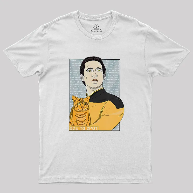 Date Ode To Spot Cat Geek T-Shirt - Image 11