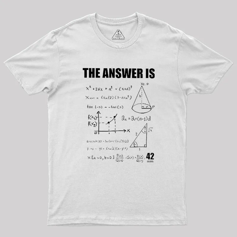 42 The Answer To Life The Universe Geek T-Shirt - Image 11